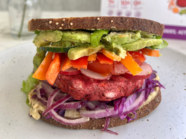 Rainbow Veggie Sandwich - Actual Veggies