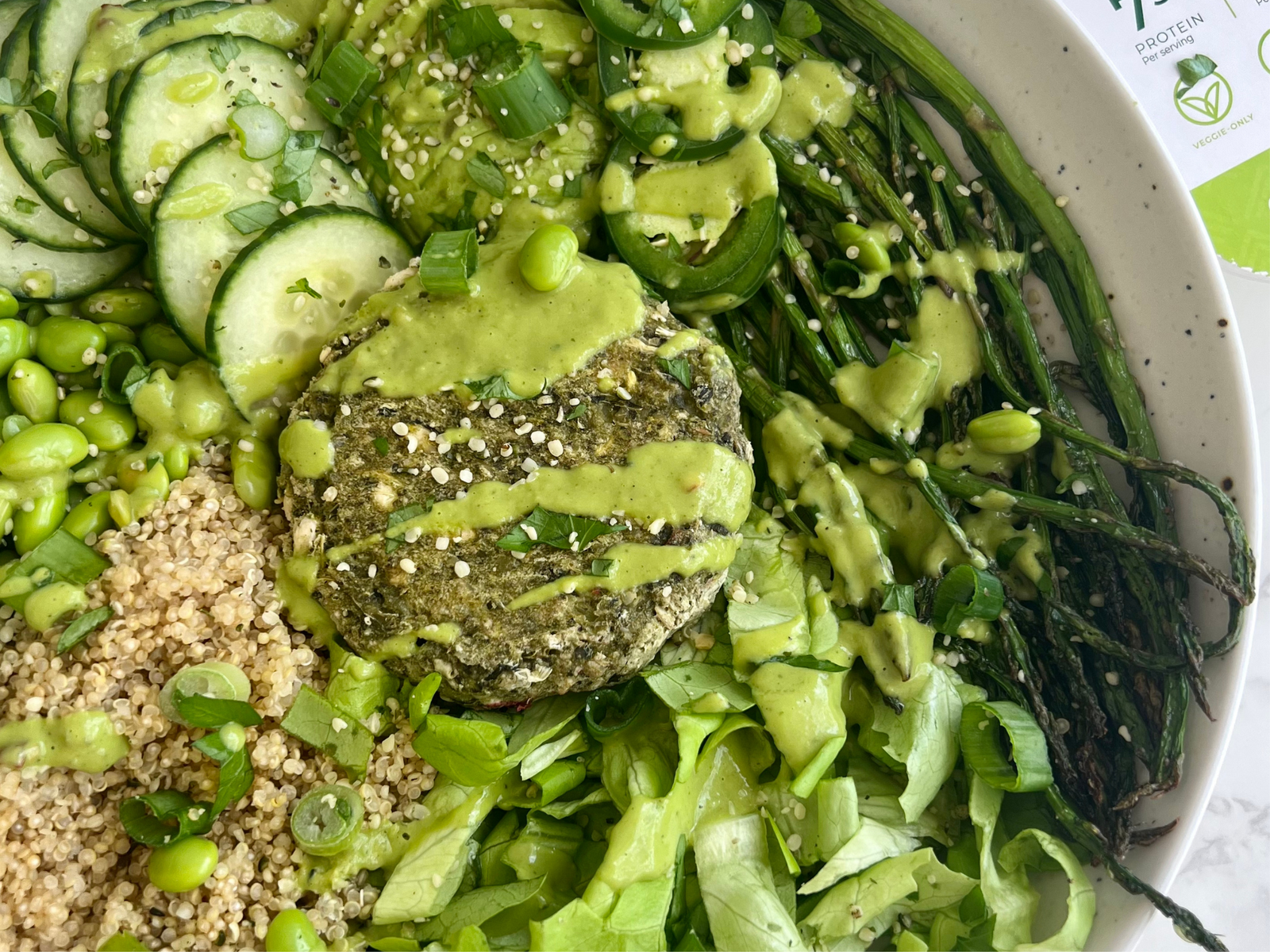 Green Goddess Burger Bowl