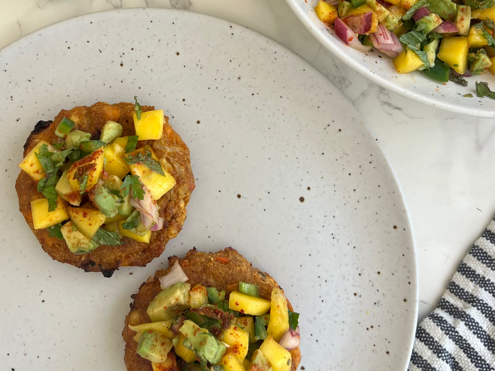 Veggie Burgers with Summer Mango Salsa