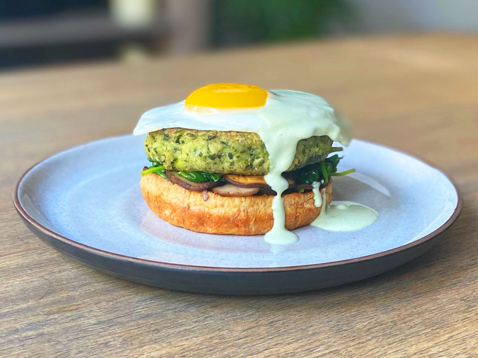 The Actual Veggies Benedict with Avocado Hollandaise