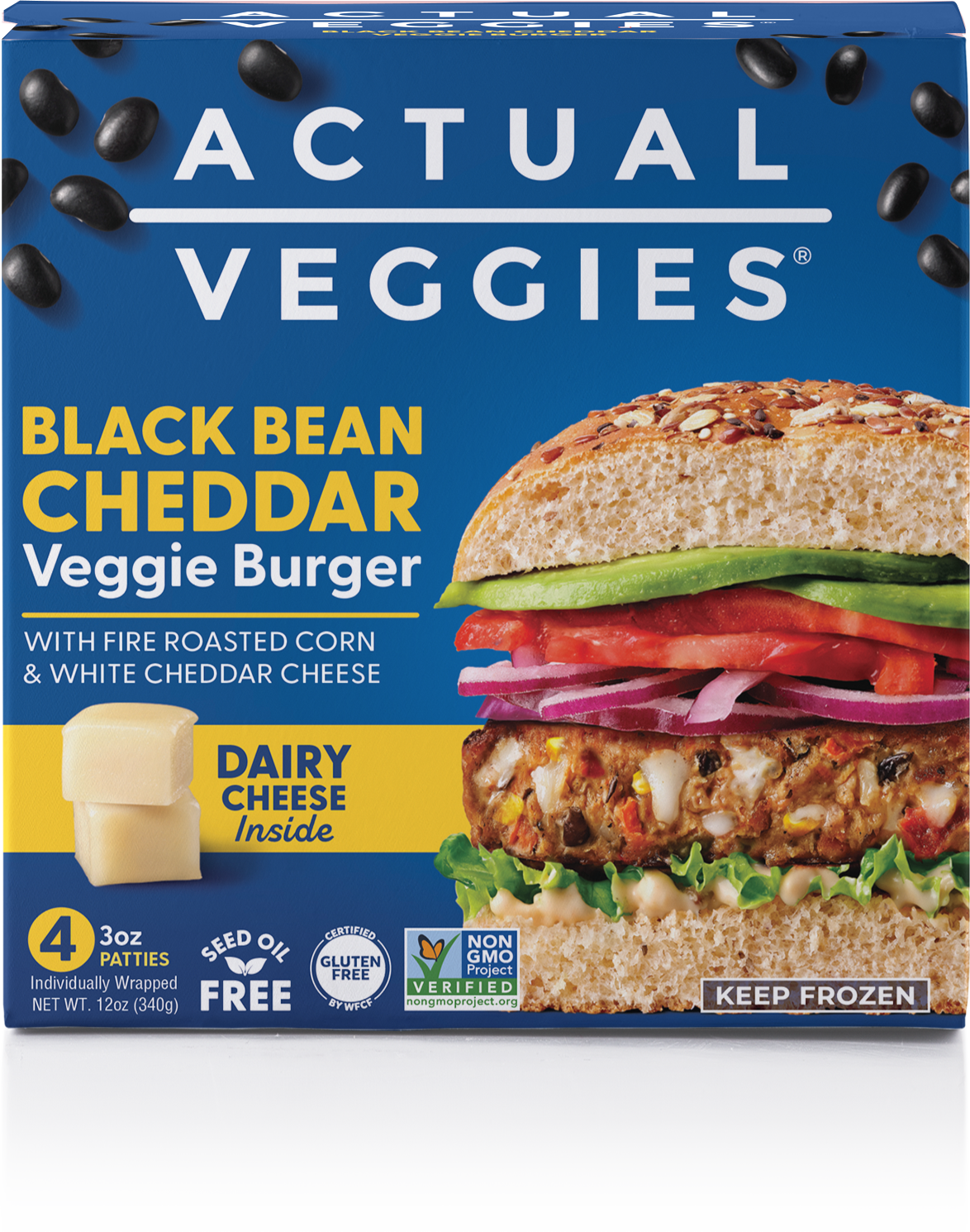 <p>BLACK BEAN CHEDDAR<br/>VEGGIE BURGER</p>