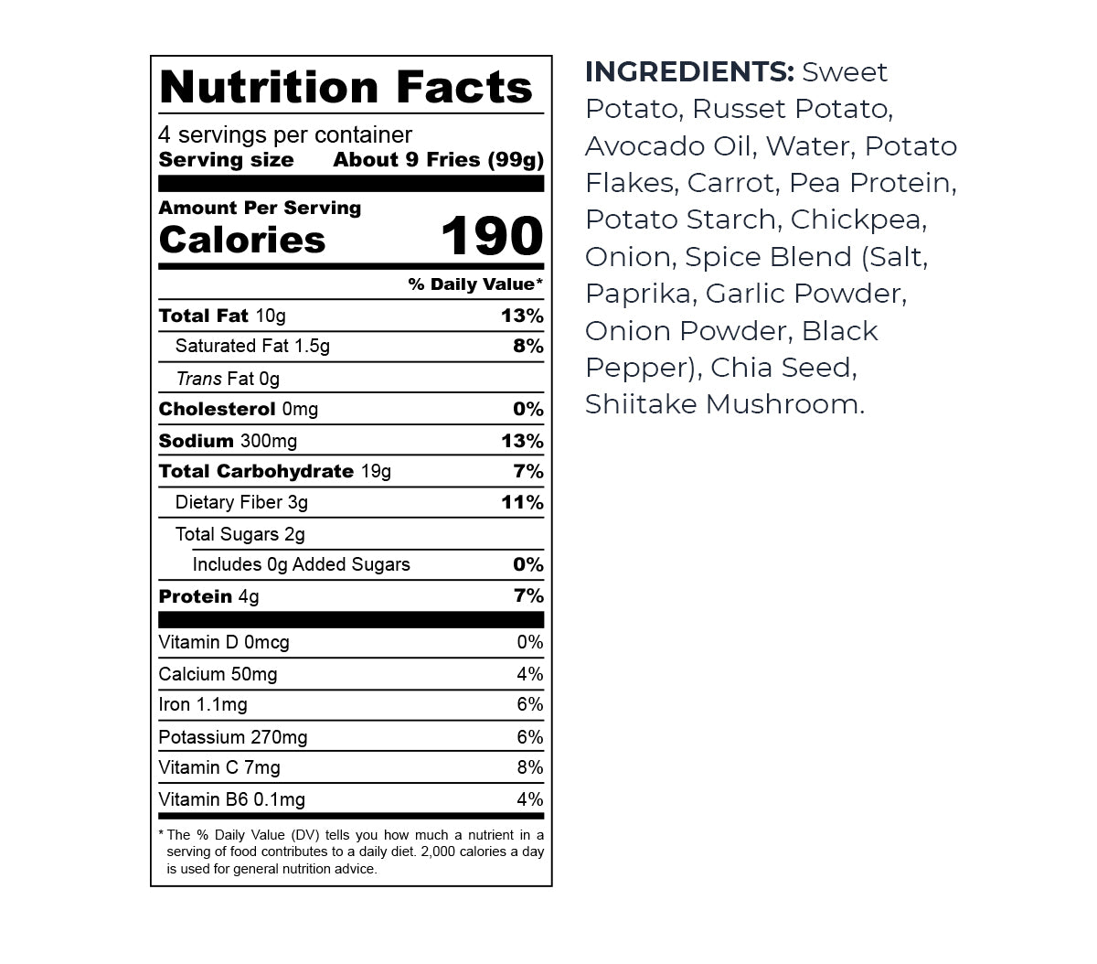 <p>SWEET POTATO<br/>SUPER FRIES</p>