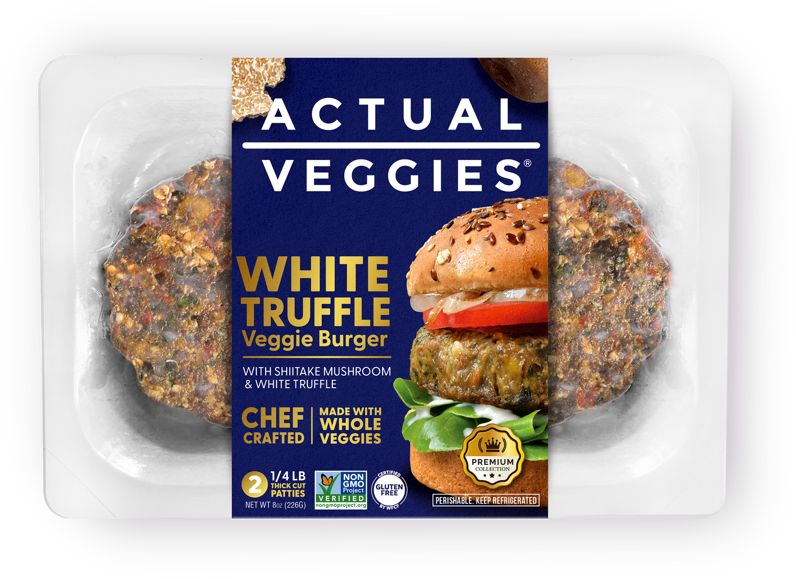 White Truffle VeggieBurgers in Tray