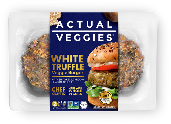 White Truffle Veggie Burger- 8 Burgers Total - Actual Veggies