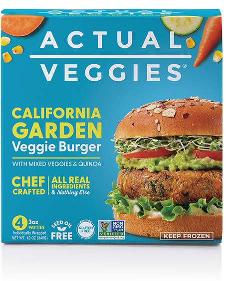 <p>California Garden<br/>Veggie Burger</p>